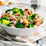 resepi salad nasi merah kacang kuda brokoli