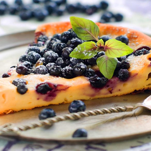 resepi kek keju blueberry-klasik